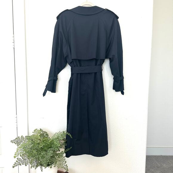 Vintage Burberrys' Navy Blue Trench Coat, 1980s, Size 12P – Excellent Condition - Picture 2 of 13